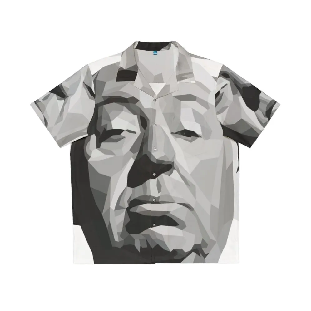 Alfred Hitchcock Geometric Graphic Hawaiian Shirt - Movie Inspired
