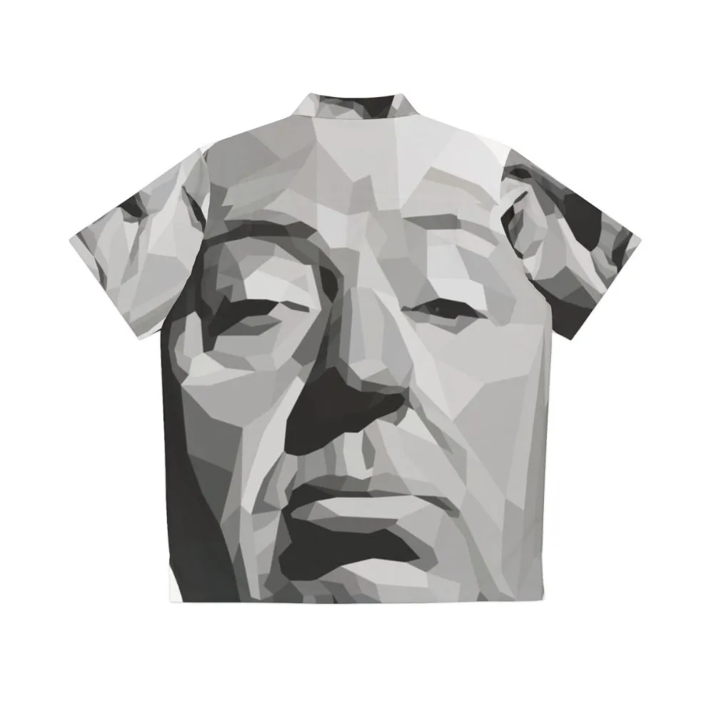 Alfred Hitchcock Geometric Graphic Hawaiian Shirt - Movie Inspired