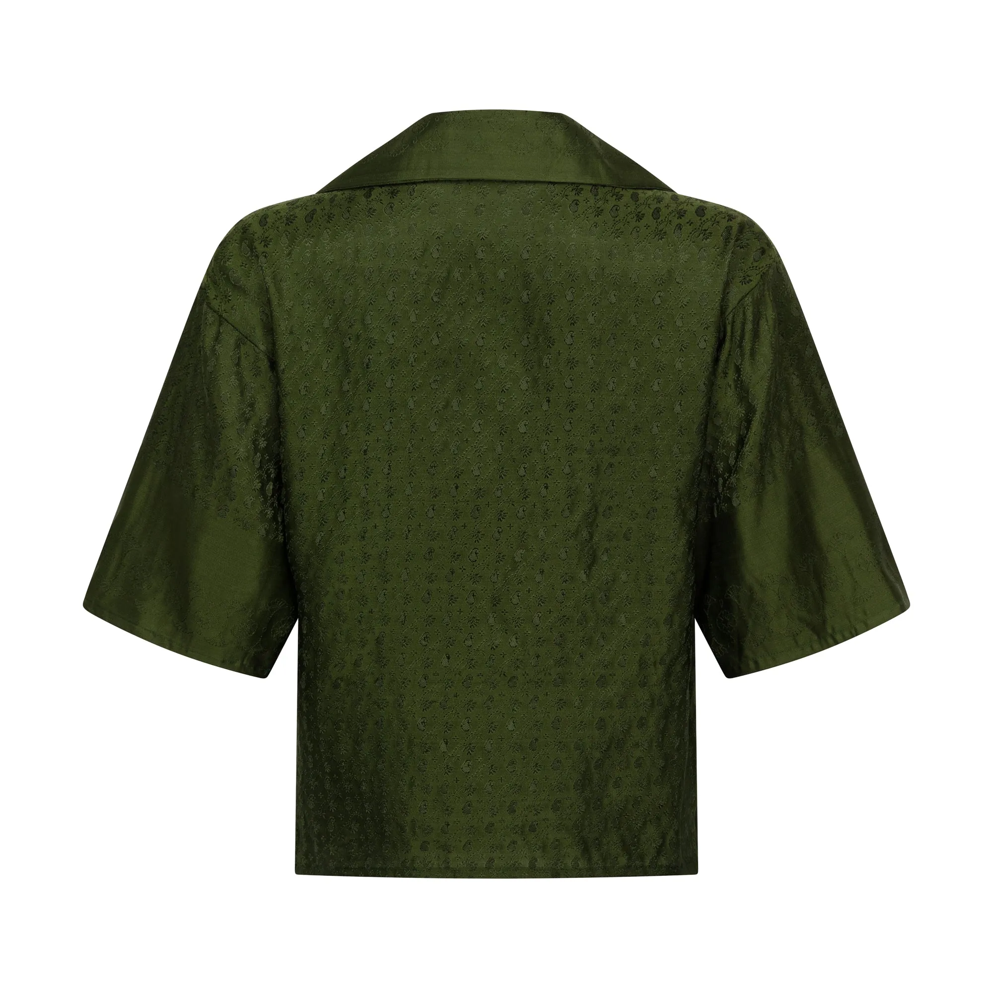 Archway Shirt: Bottle Green Saree