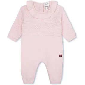 Baby Girls Pink Knitted All In One