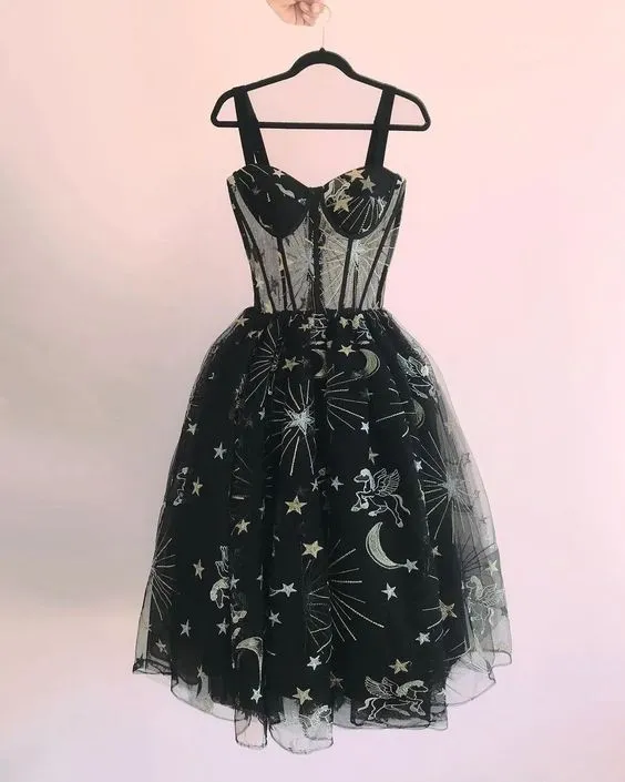 Black Short Party Dress Homecoming Dress      fg2325