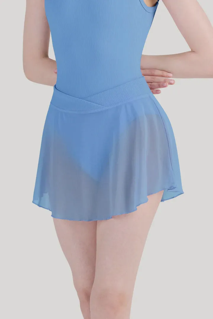 Bloch SALE | Reiva Rib Mesh Skirt | Delft Blue
