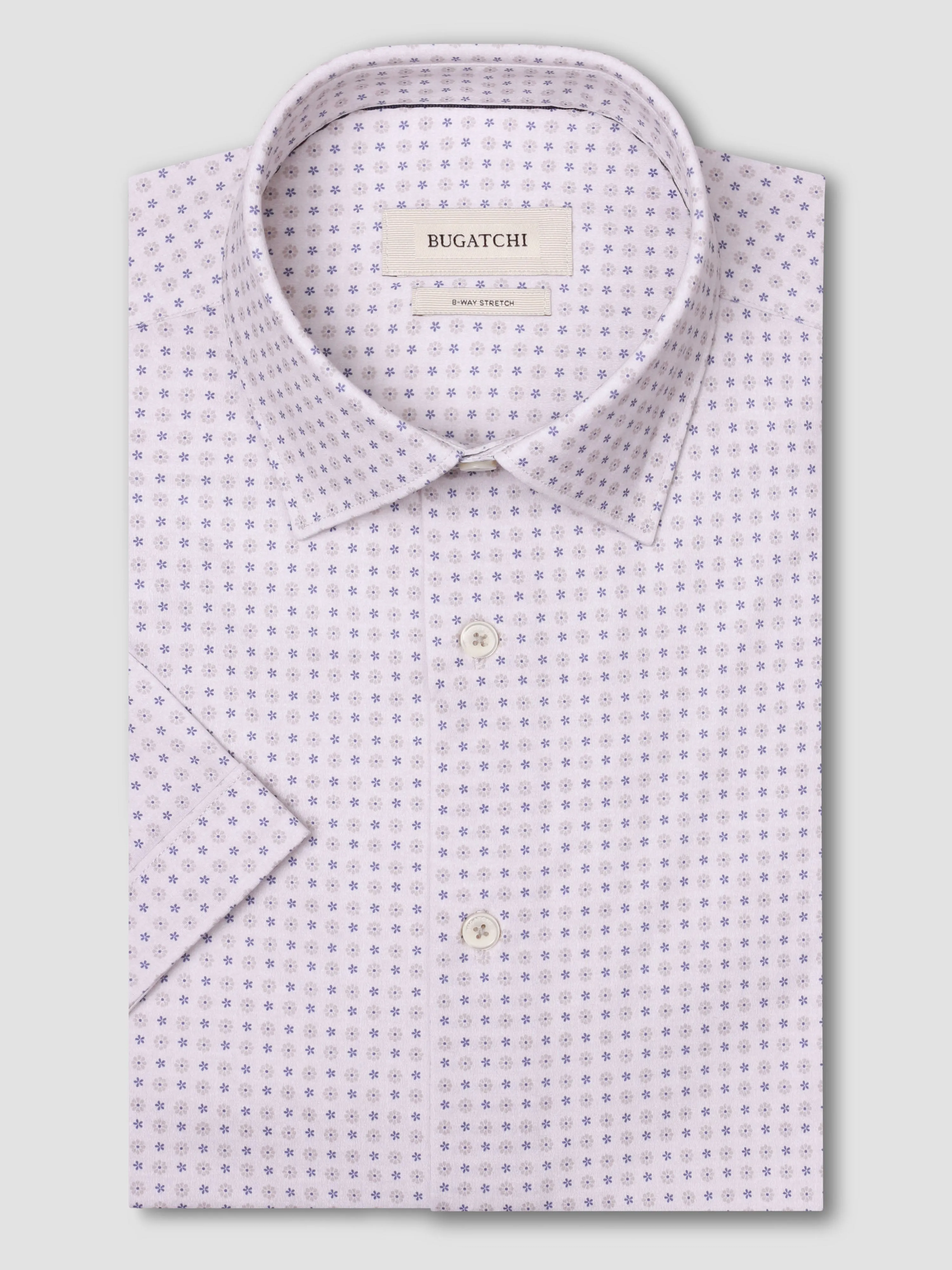 Bugatchi - Miles Short Sleeve Modern Fit Shirt - OOOHCotton Tech - 8 way Stretch - GF9107F40