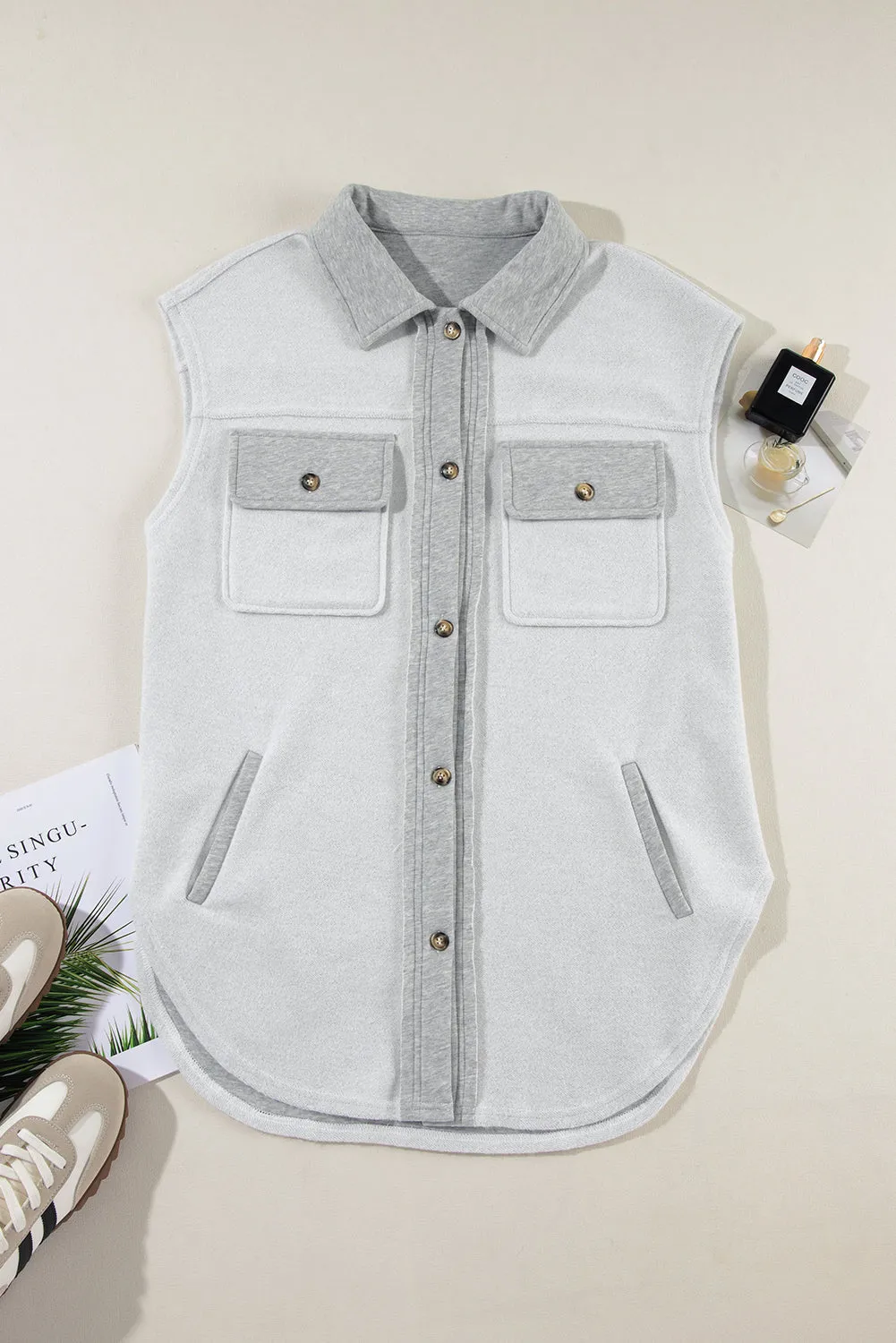 Button-Down Denim Vest