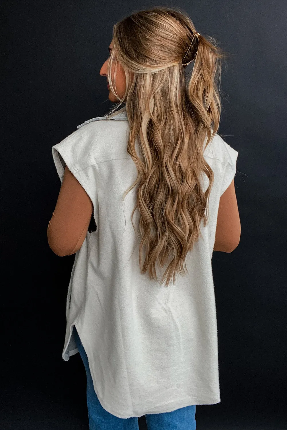 Button-Down Denim Vest