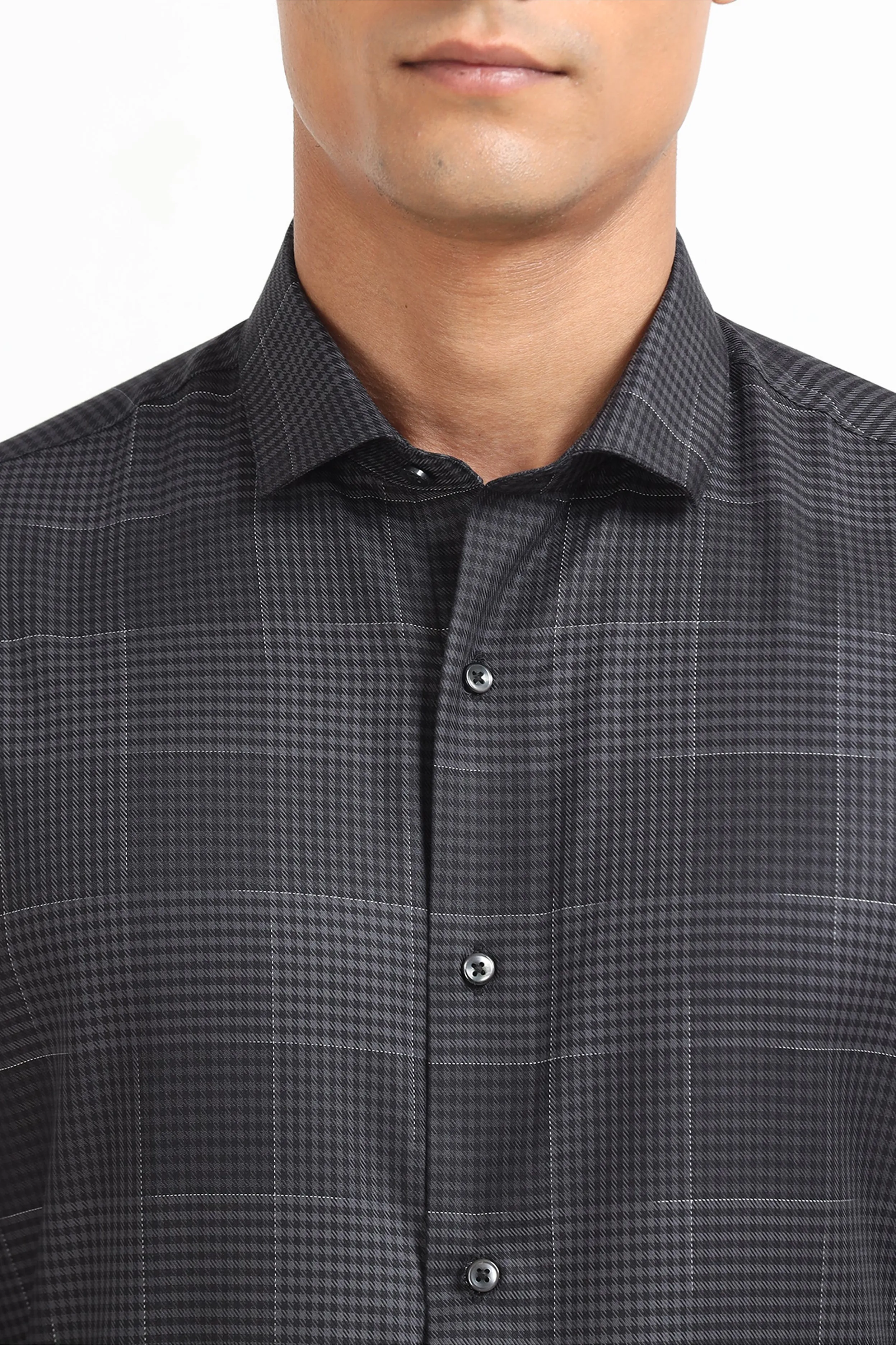 Charcoal Lattice Shirt