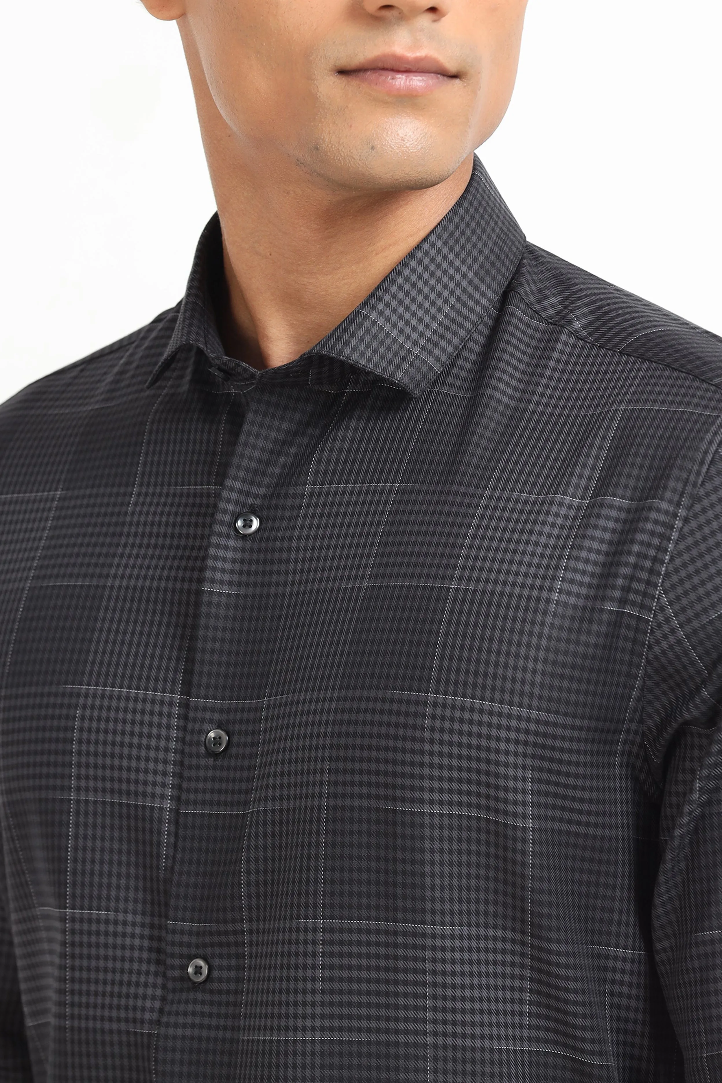 Charcoal Lattice Shirt