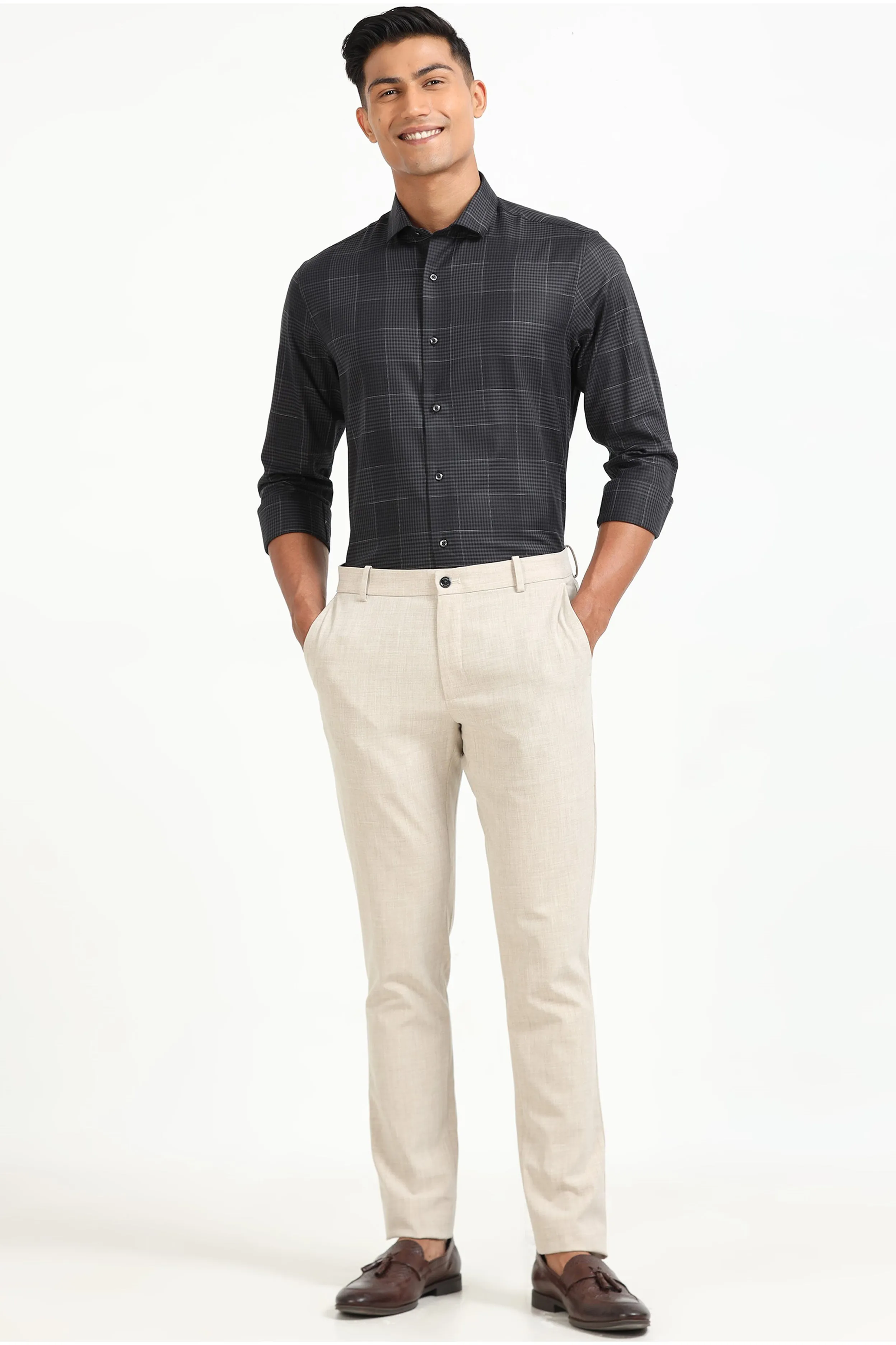Charcoal Lattice Shirt