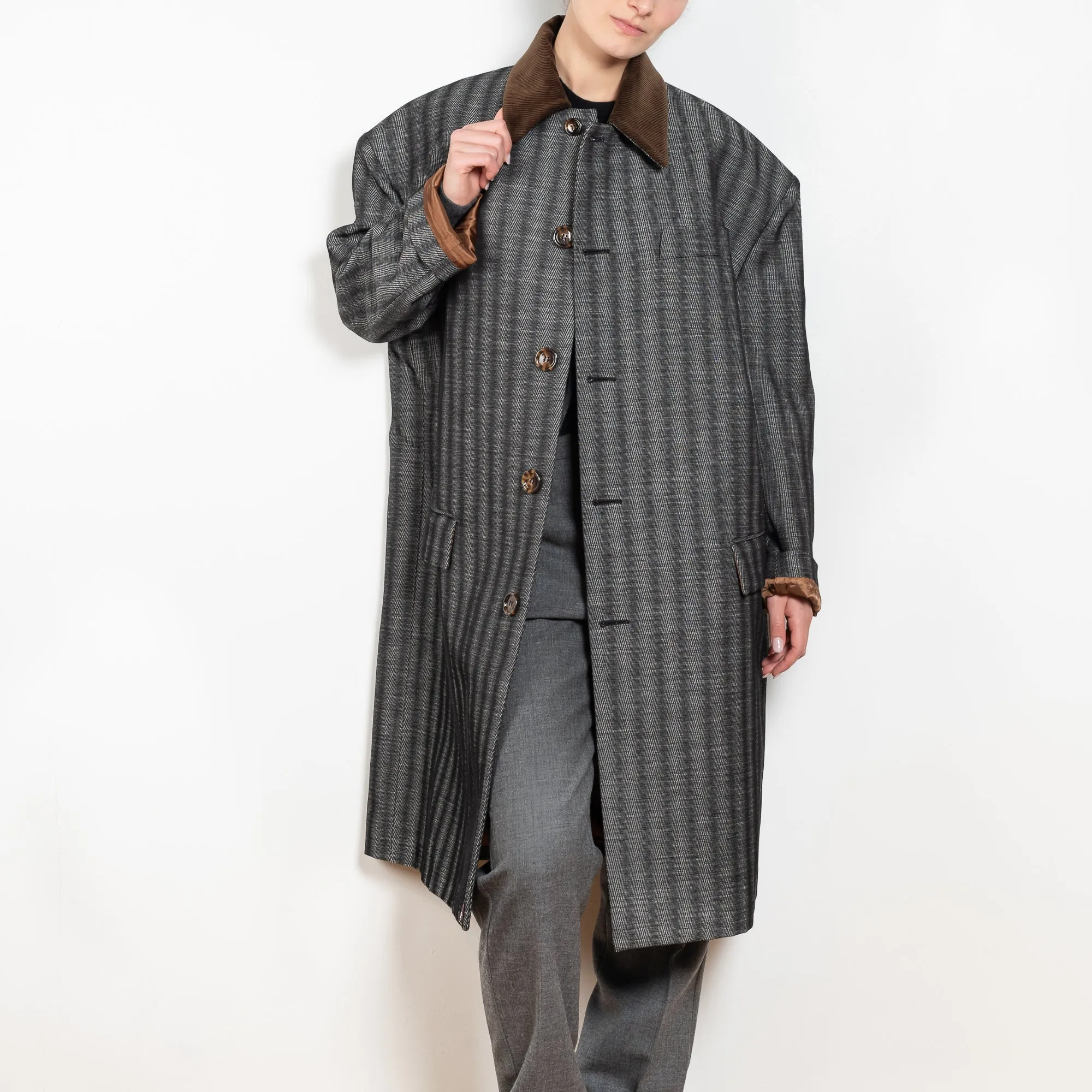 Corduroy Collar Coat