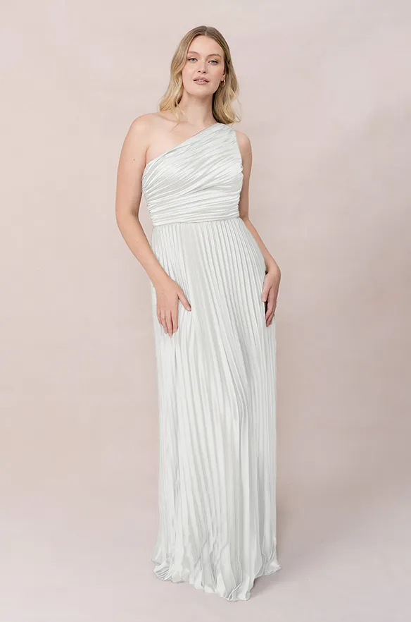 Declan Satin Pleated Dress | Made To Order