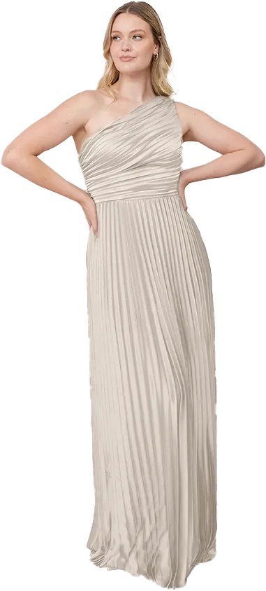 Declan Satin Pleated Dress | Made To Order