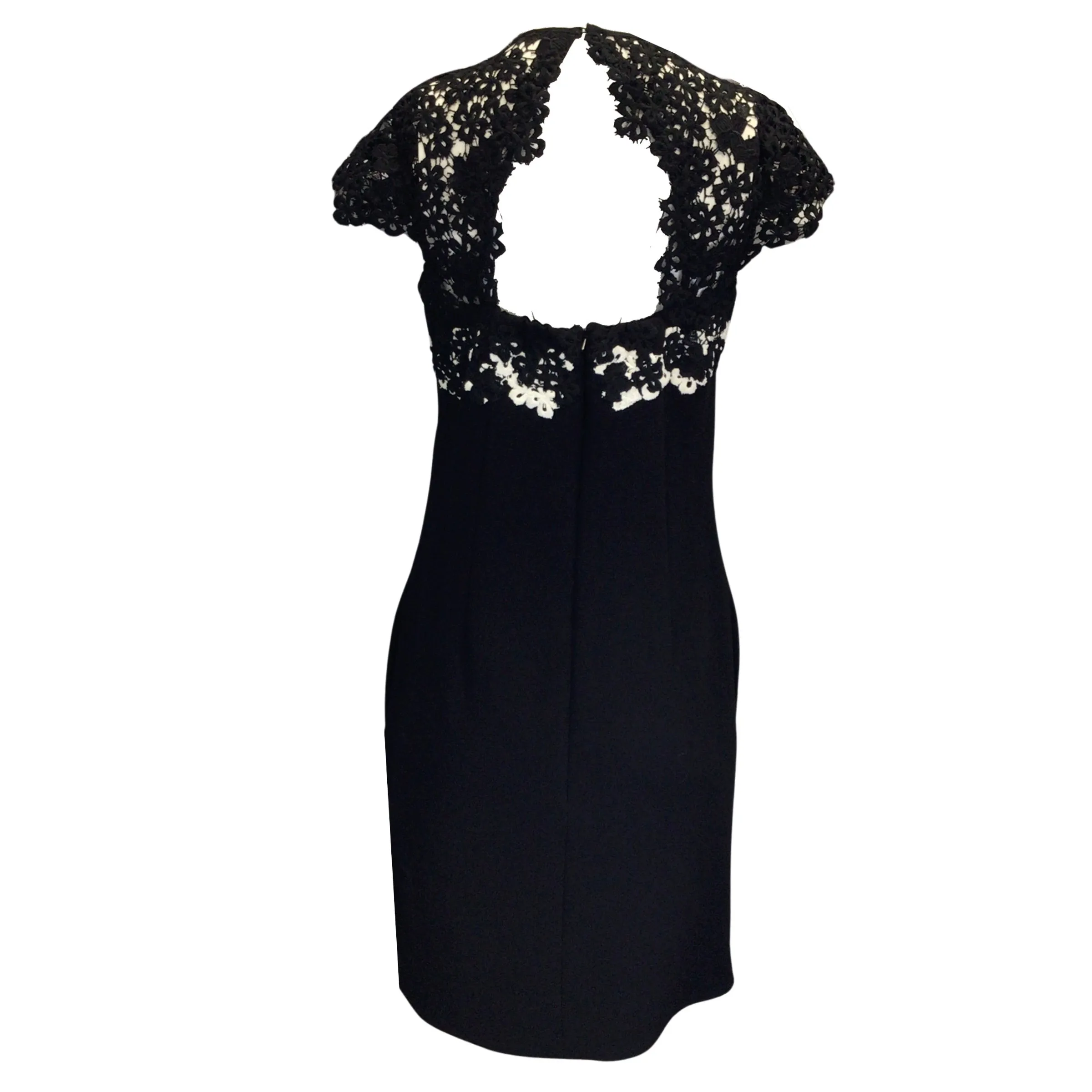 ERDEM Black Heavy Lace Ananda Dress