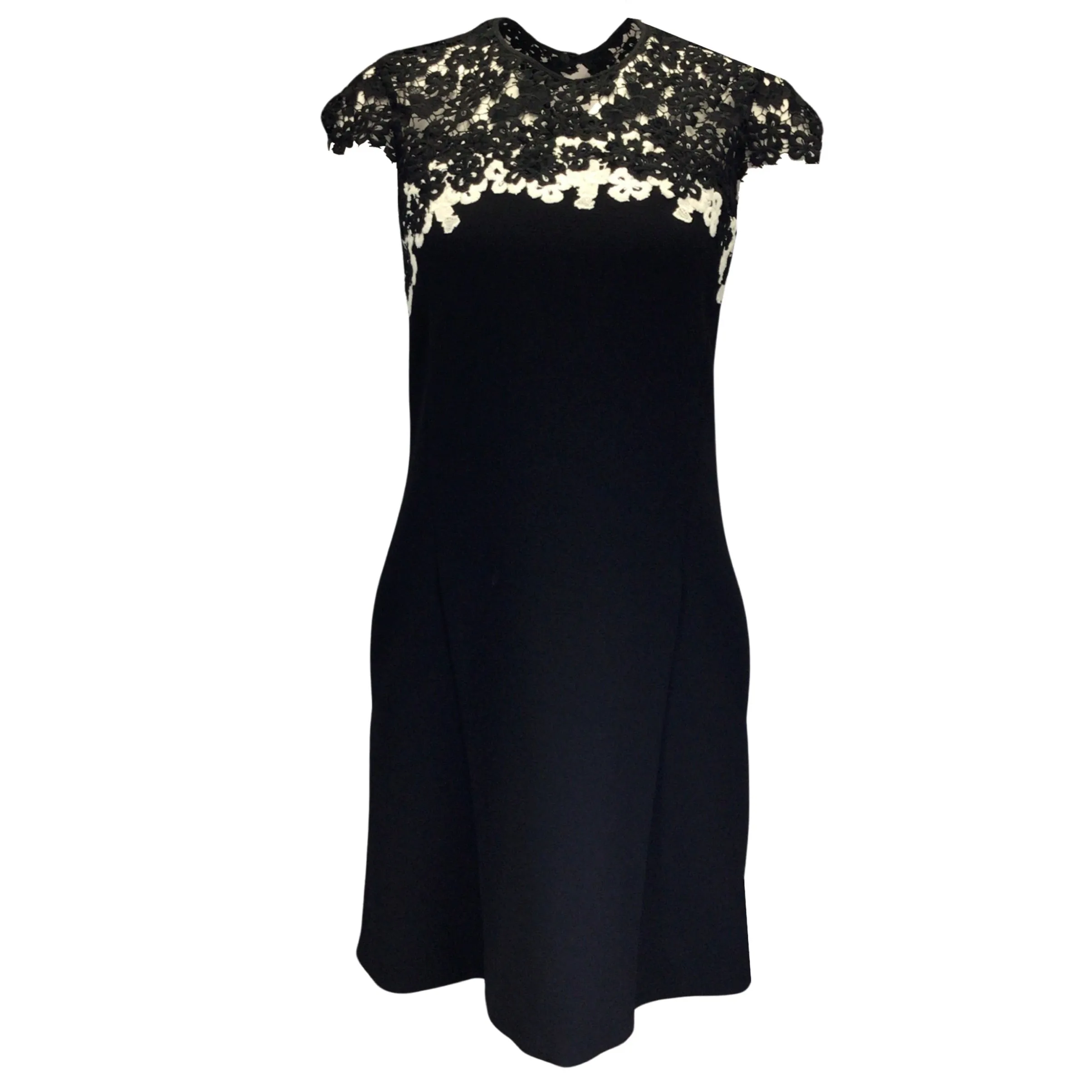 ERDEM Black Heavy Lace Ananda Dress