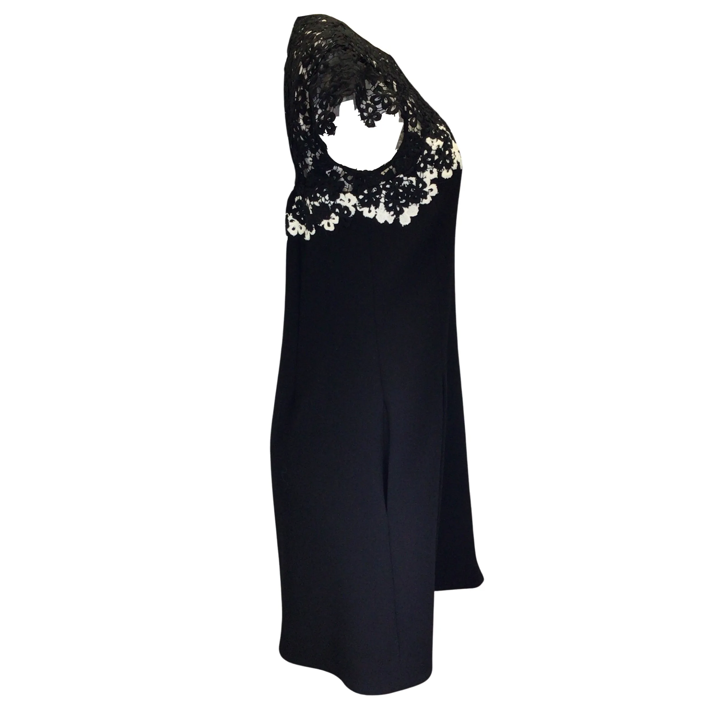 ERDEM Black Heavy Lace Ananda Dress