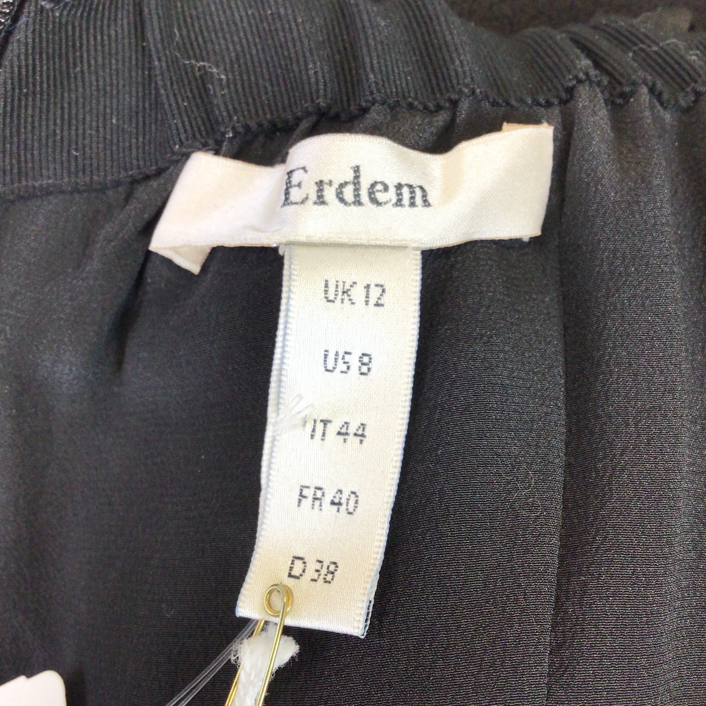 ERDEM Black Heavy Lace Ananda Dress