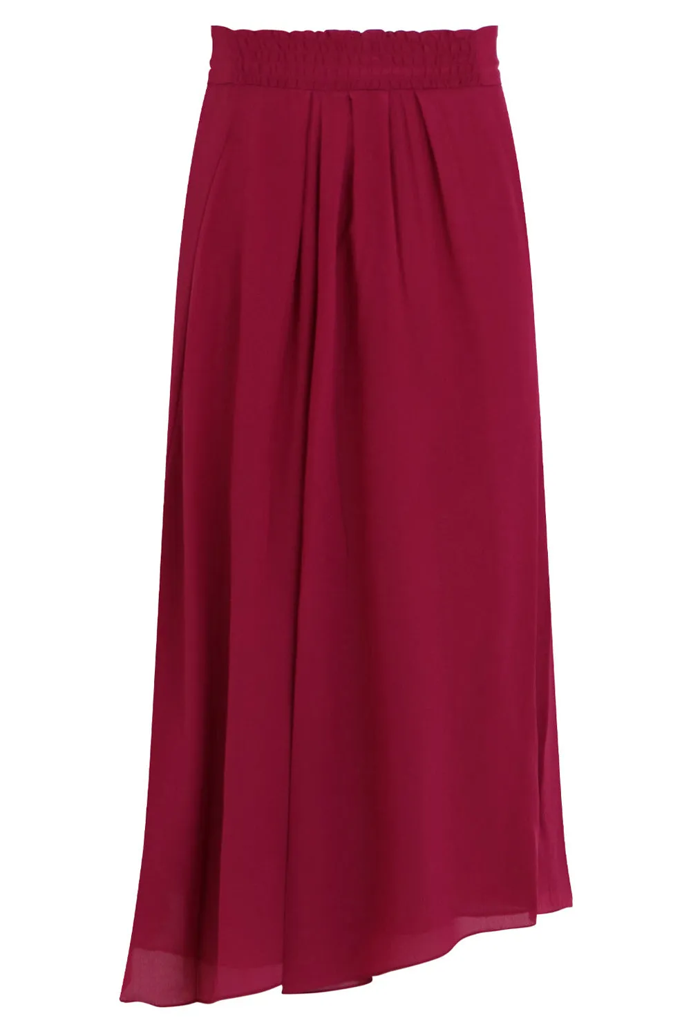 ETOILE YEBA PLEATED MIDI SKIRT | RASPBERRY