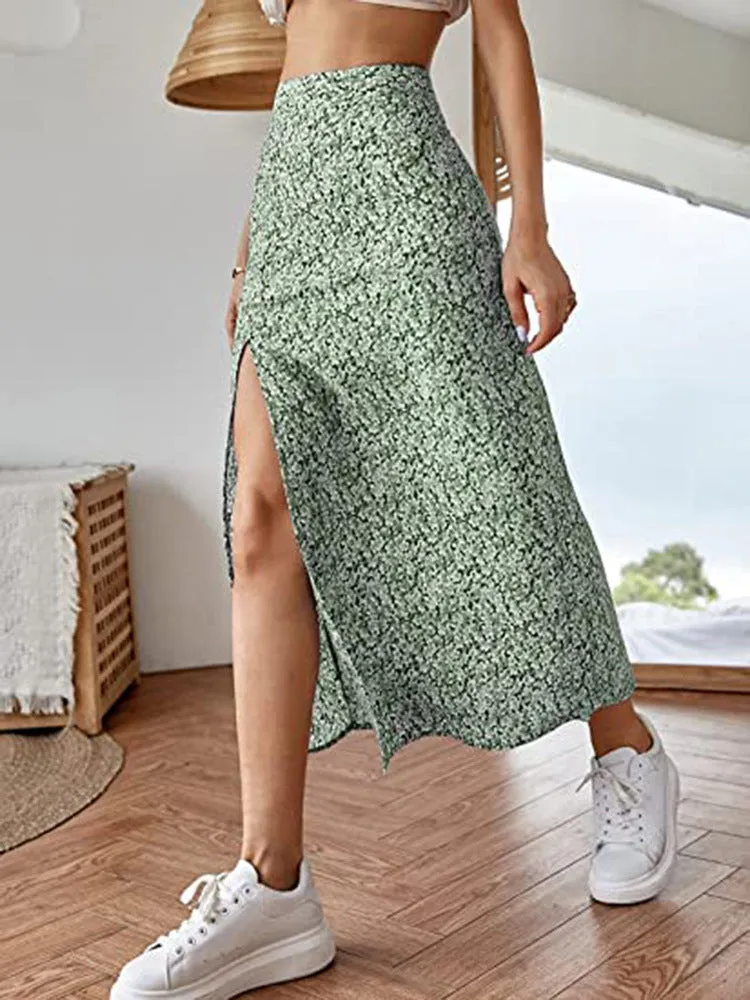 Floral Breeze High Waist Skirt