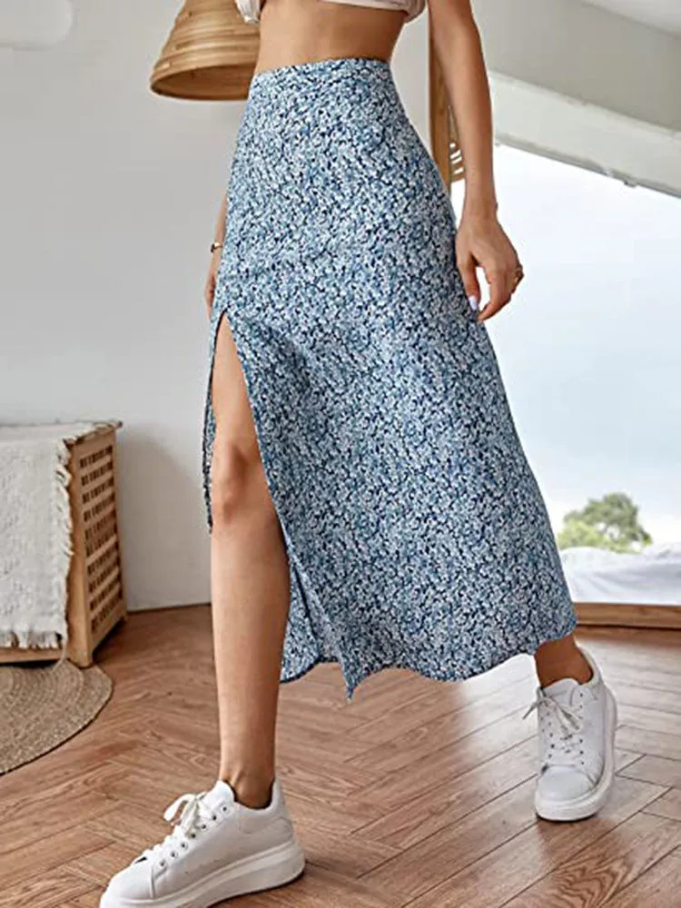 Floral Breeze High Waist Skirt