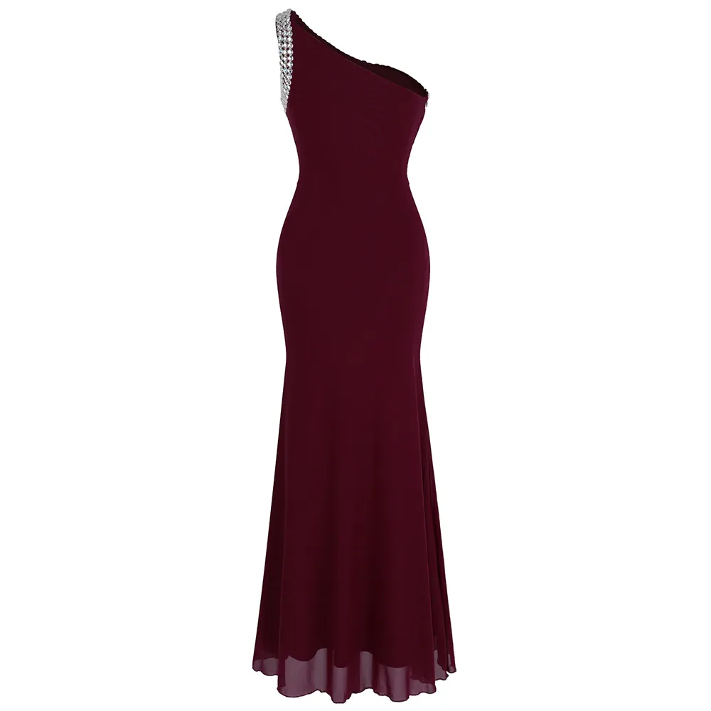 Funki Buys | Dresses | Women's Crystal Beaded Mermaid Dress