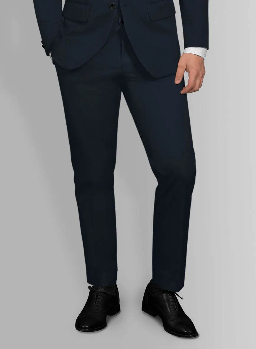 Italian Sapphire Blue Cotton Stretch Pants