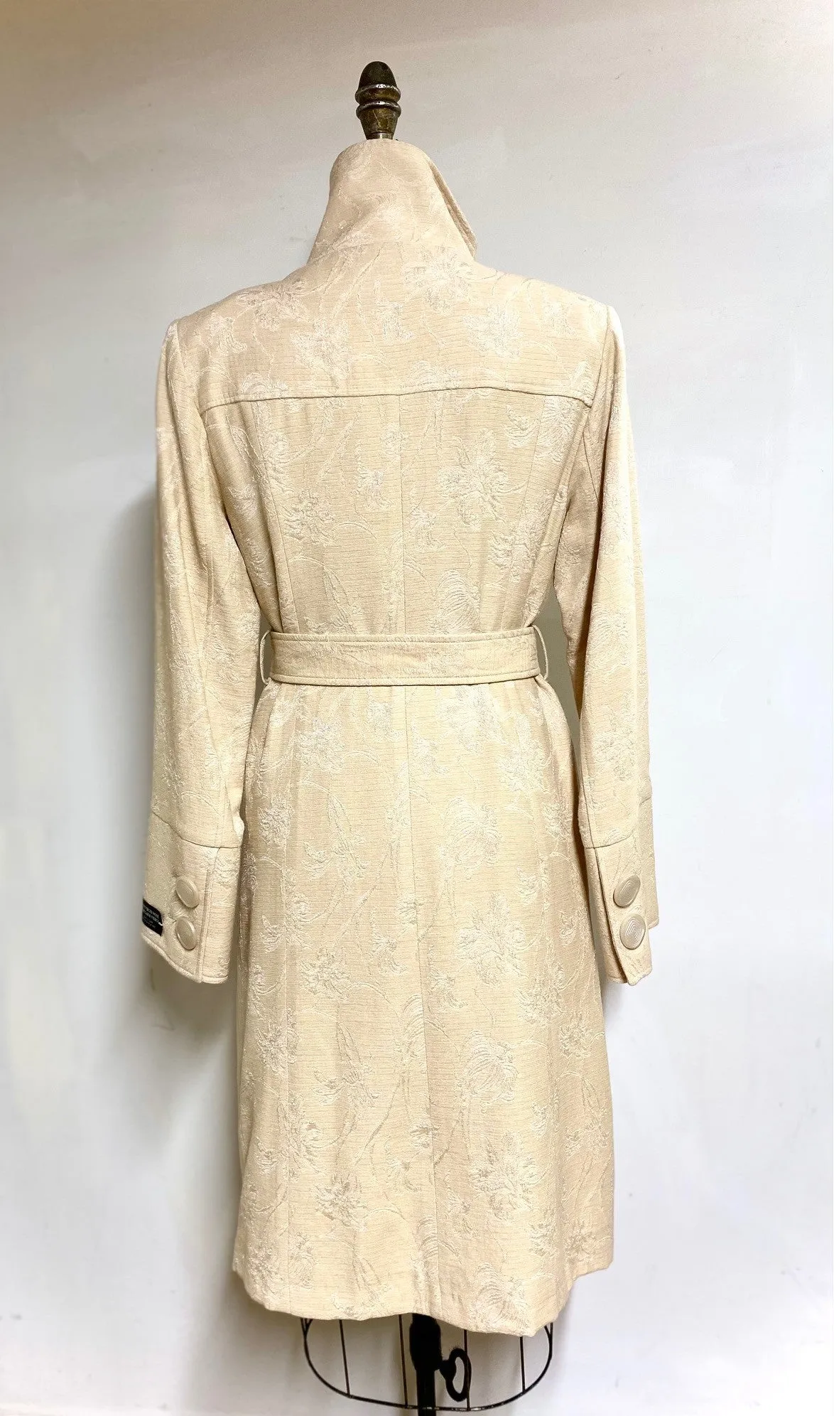 Ivy Spring Coat - Jacquard Wool Blend