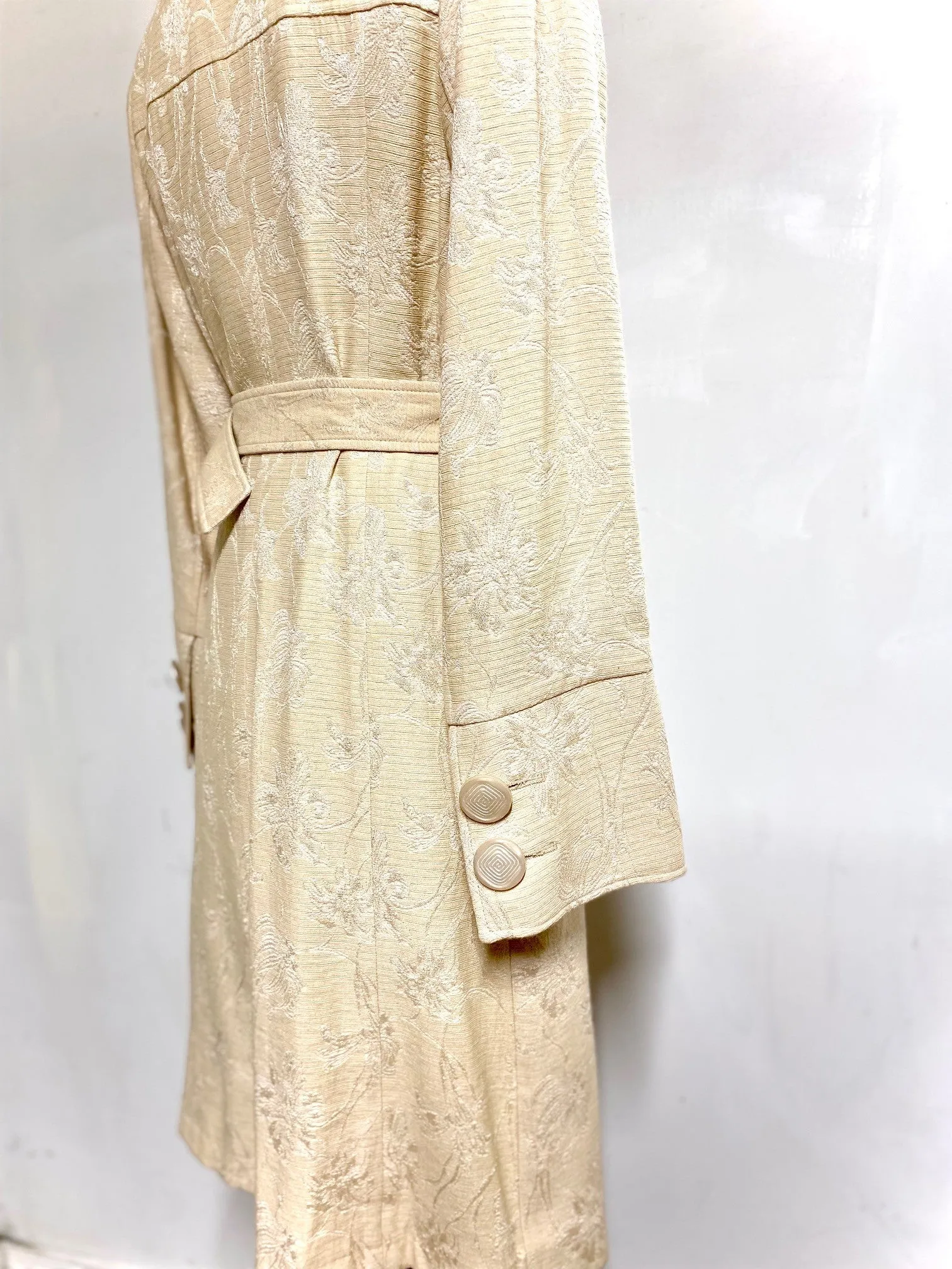 Ivy Spring Coat - Jacquard Wool Blend