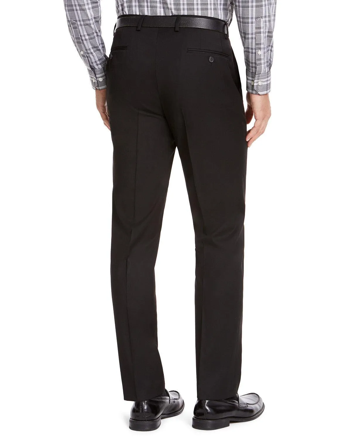 Izod Mens Classic fit Dress Pants 34 / 30 Black Solid