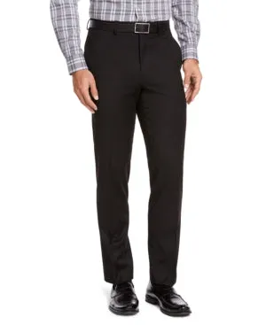Izod Mens Classic fit Dress Pants 34 / 30 Black Solid