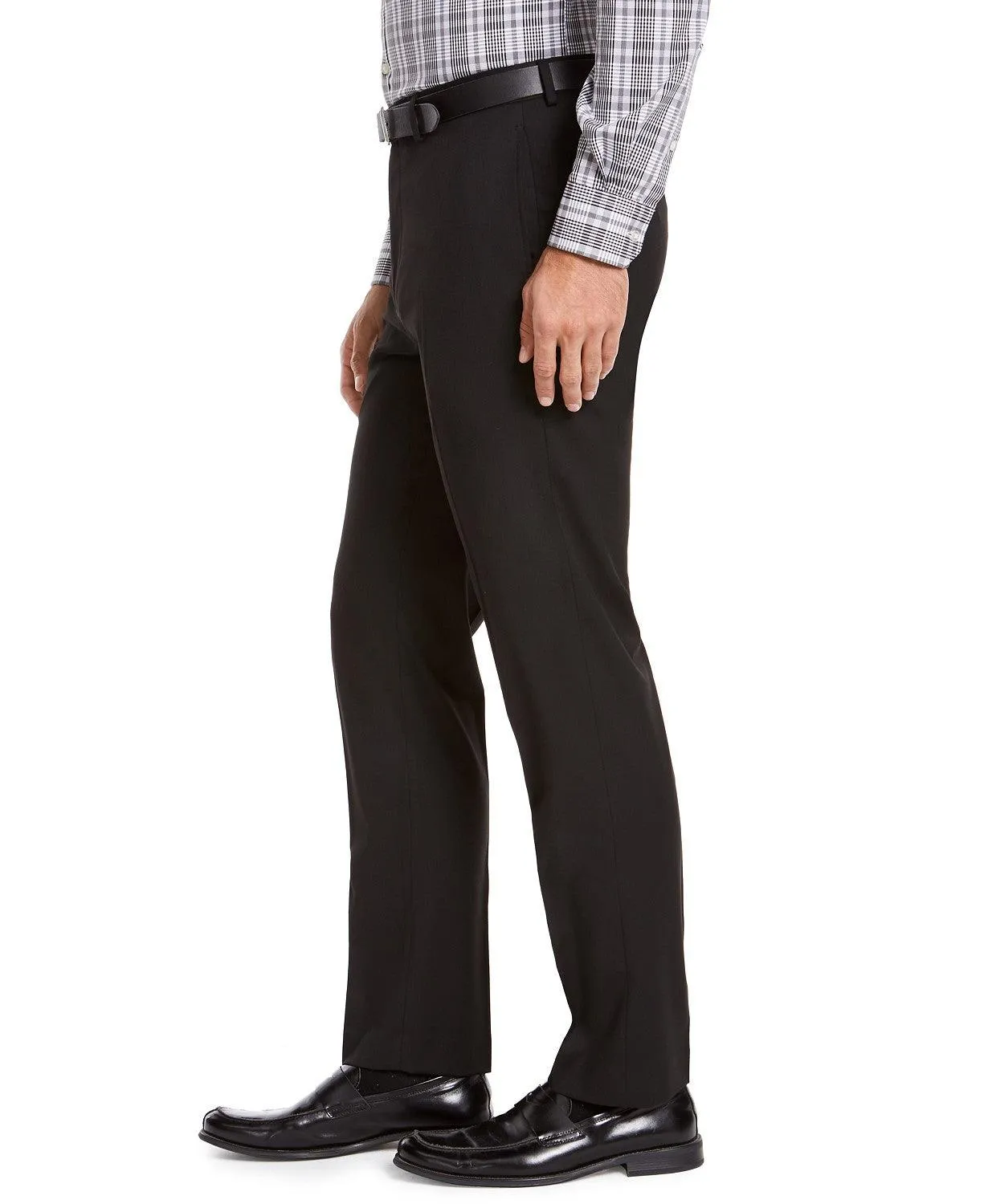 Izod Mens Classic fit Dress Pants 34 / 30 Black Solid