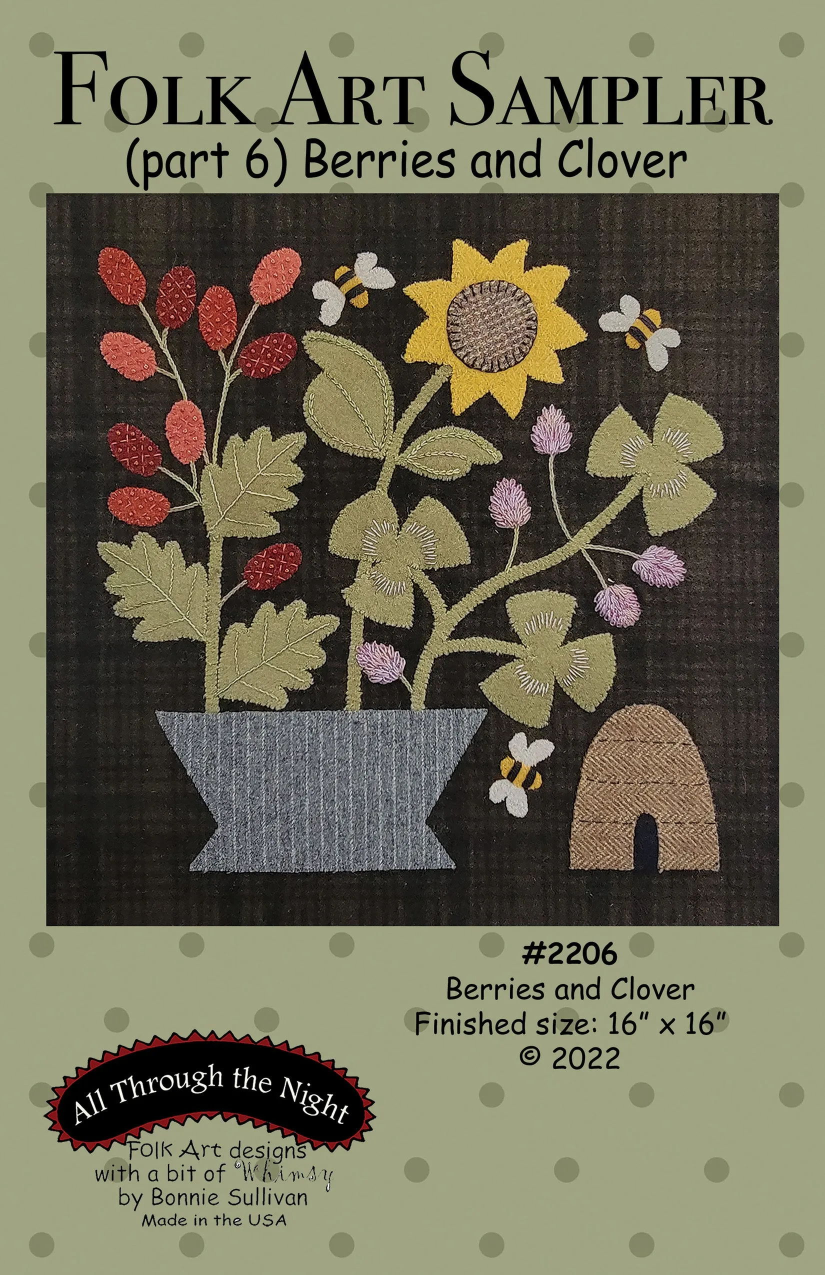 #KB2206 Folk Art Sampler Berries and Clover