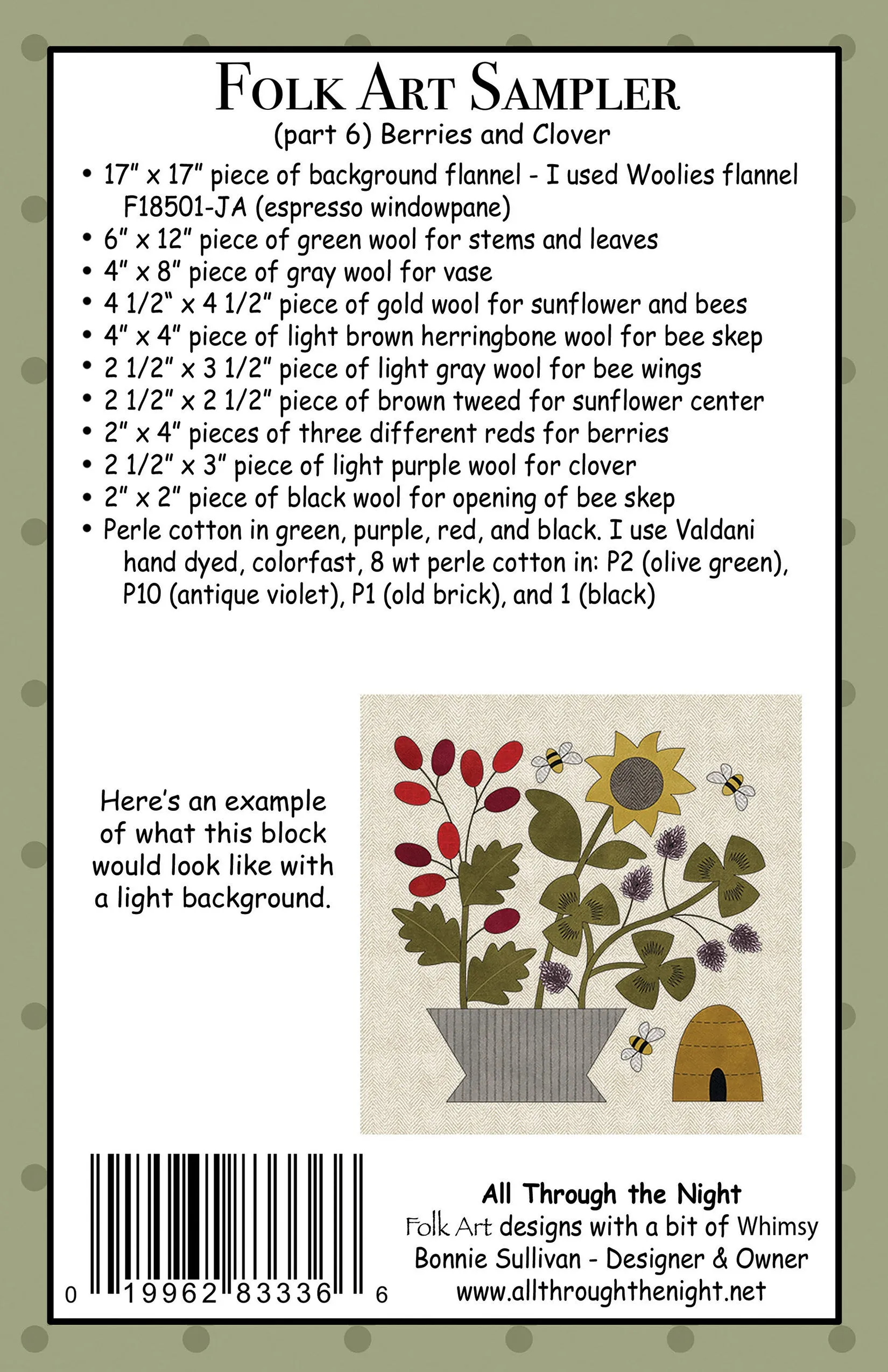 #KB2206 Folk Art Sampler Berries and Clover