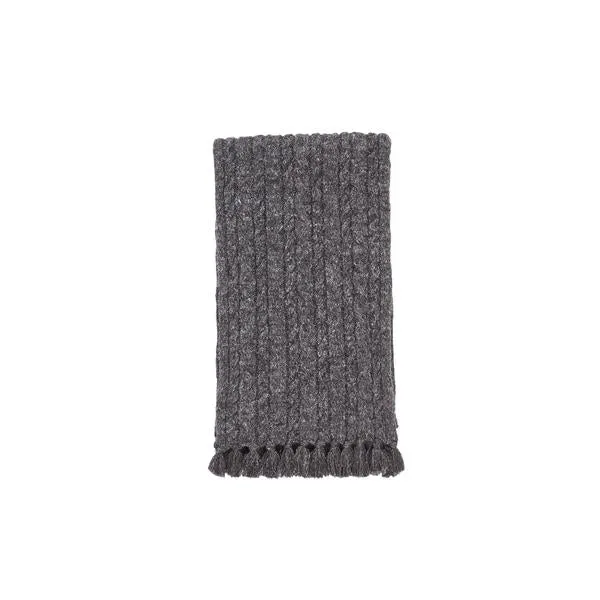 Knitted Cable Wool Linen Scarf
