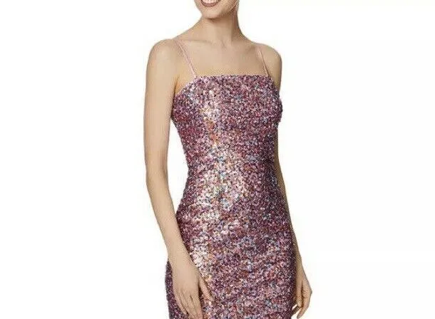 LAUNDRY By Shelli Segal Women's Pink Sequined Cocktail Dress