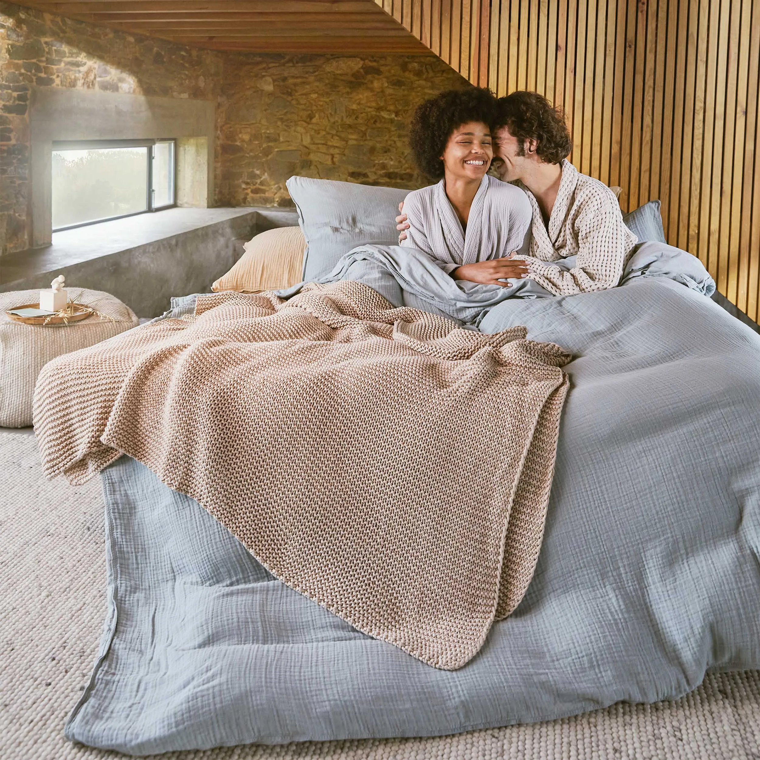 Luso Organic Cotton Merino Blanket [Beige]