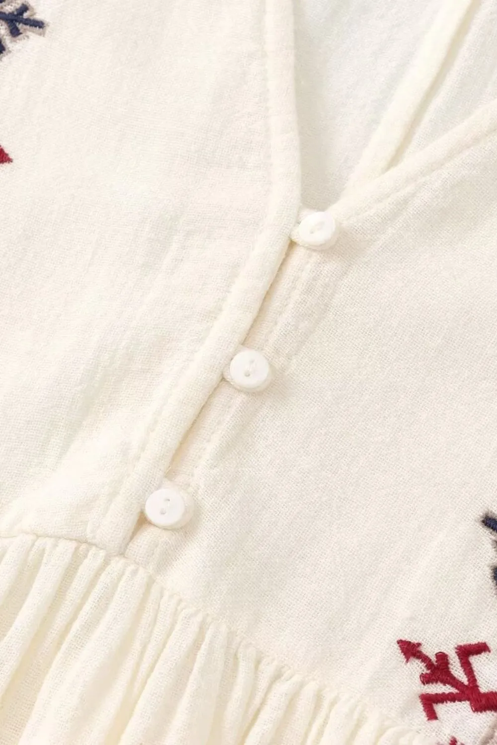 'Lydia' Casual Patchwork Embroidered Mini Dress
