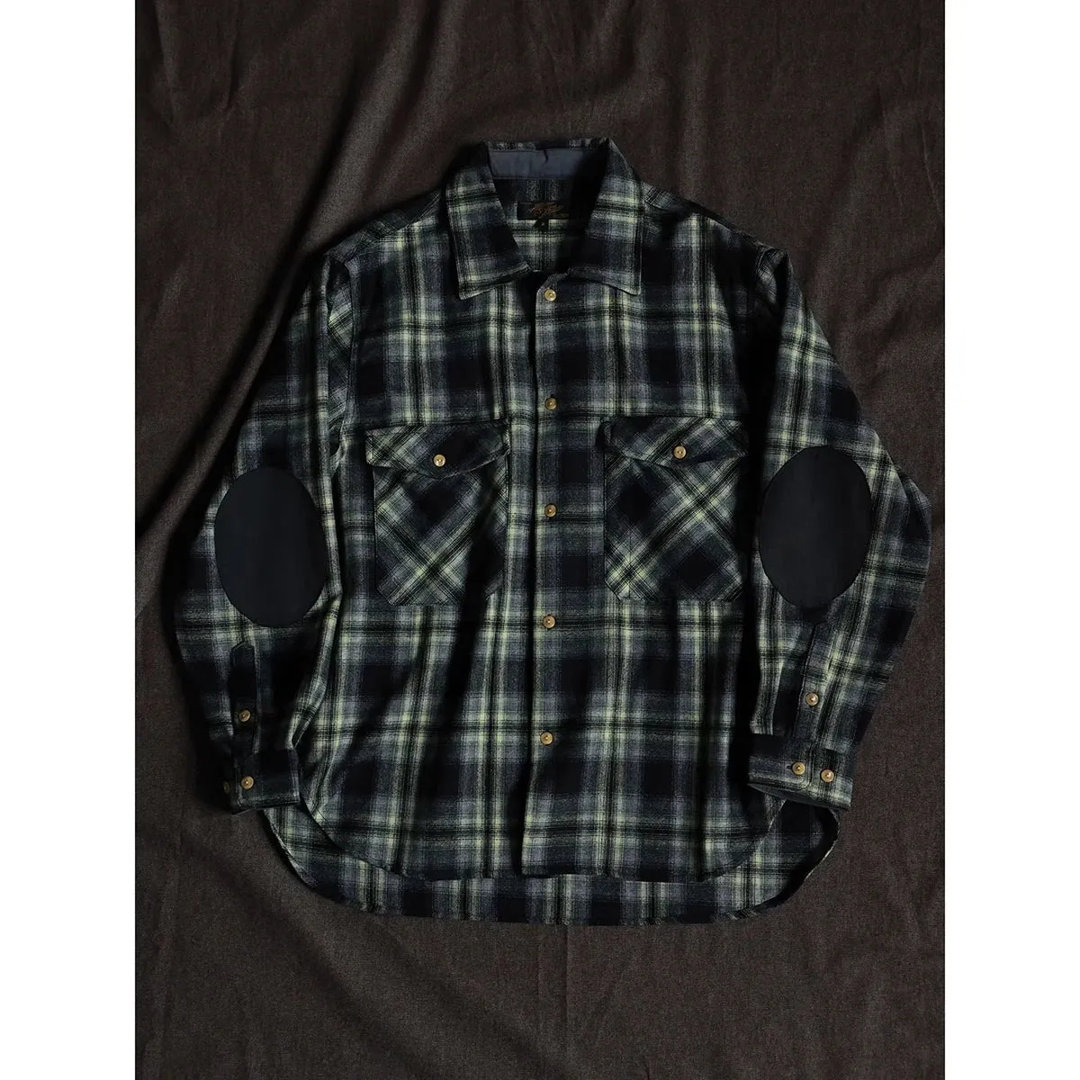 Men's Flannel Shirt Western Cowboy with Long Sleeves and Pocket - Plaid