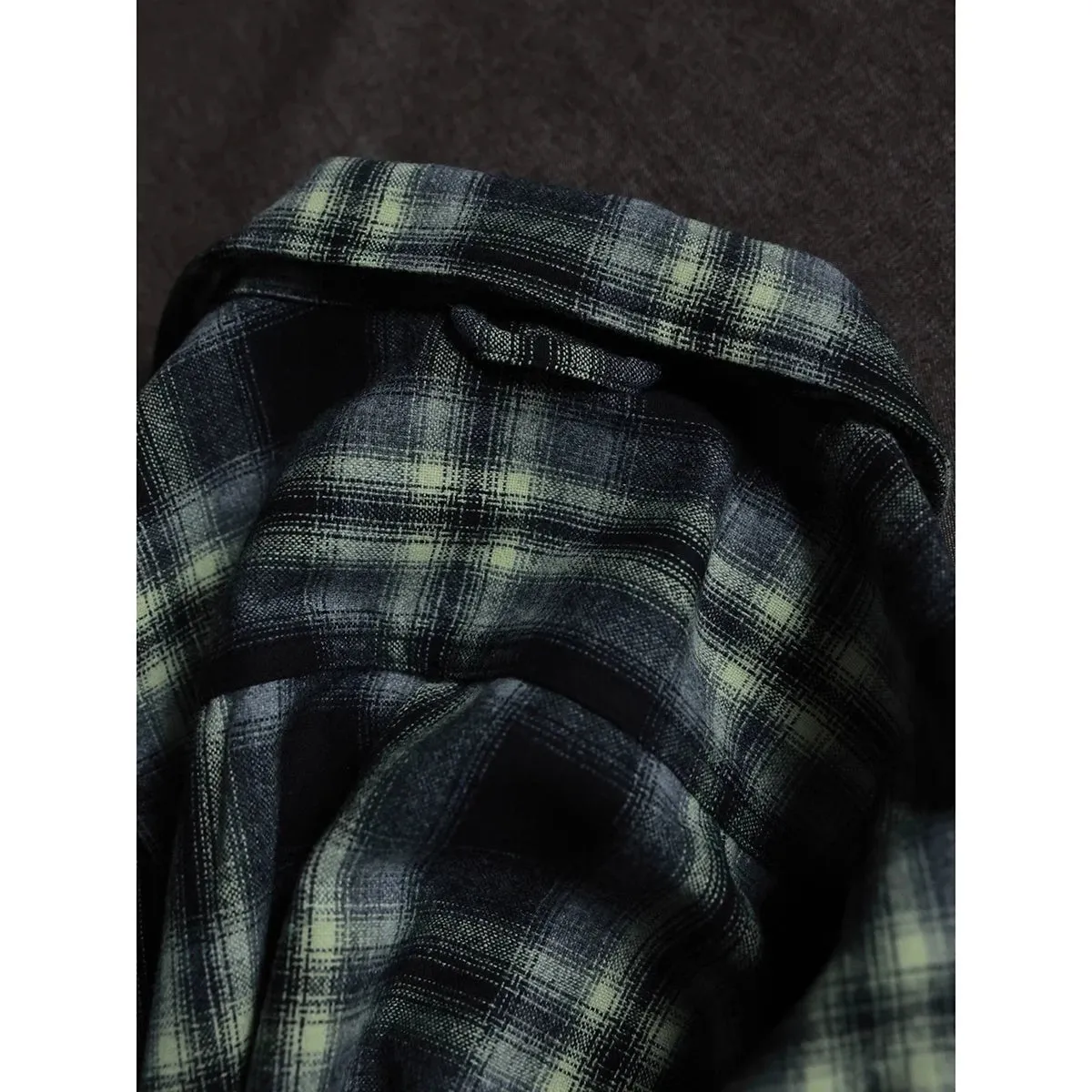 Men's Flannel Shirt Western Cowboy with Long Sleeves and Pocket - Plaid