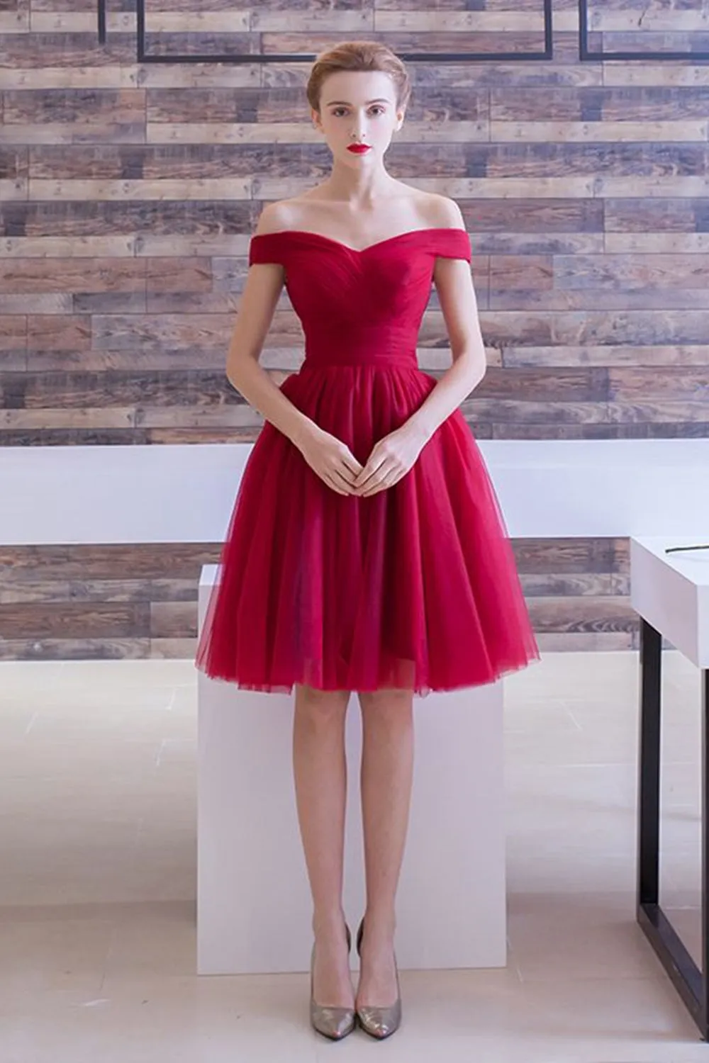 Off the Shoulder Purple Short Prom Dress, Off Shoulder Purple Wine Red Homecoming Dress, Purple Burgundy Formal Evening Dress