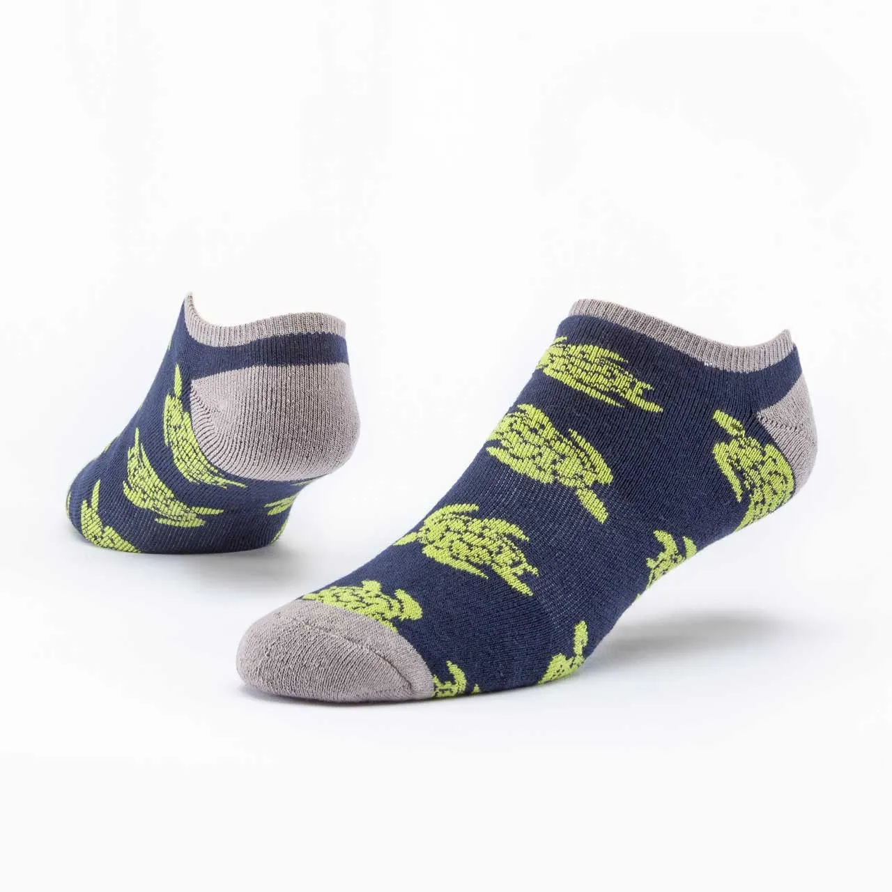 Organic Cotton Footie Socks - Navy Turtles