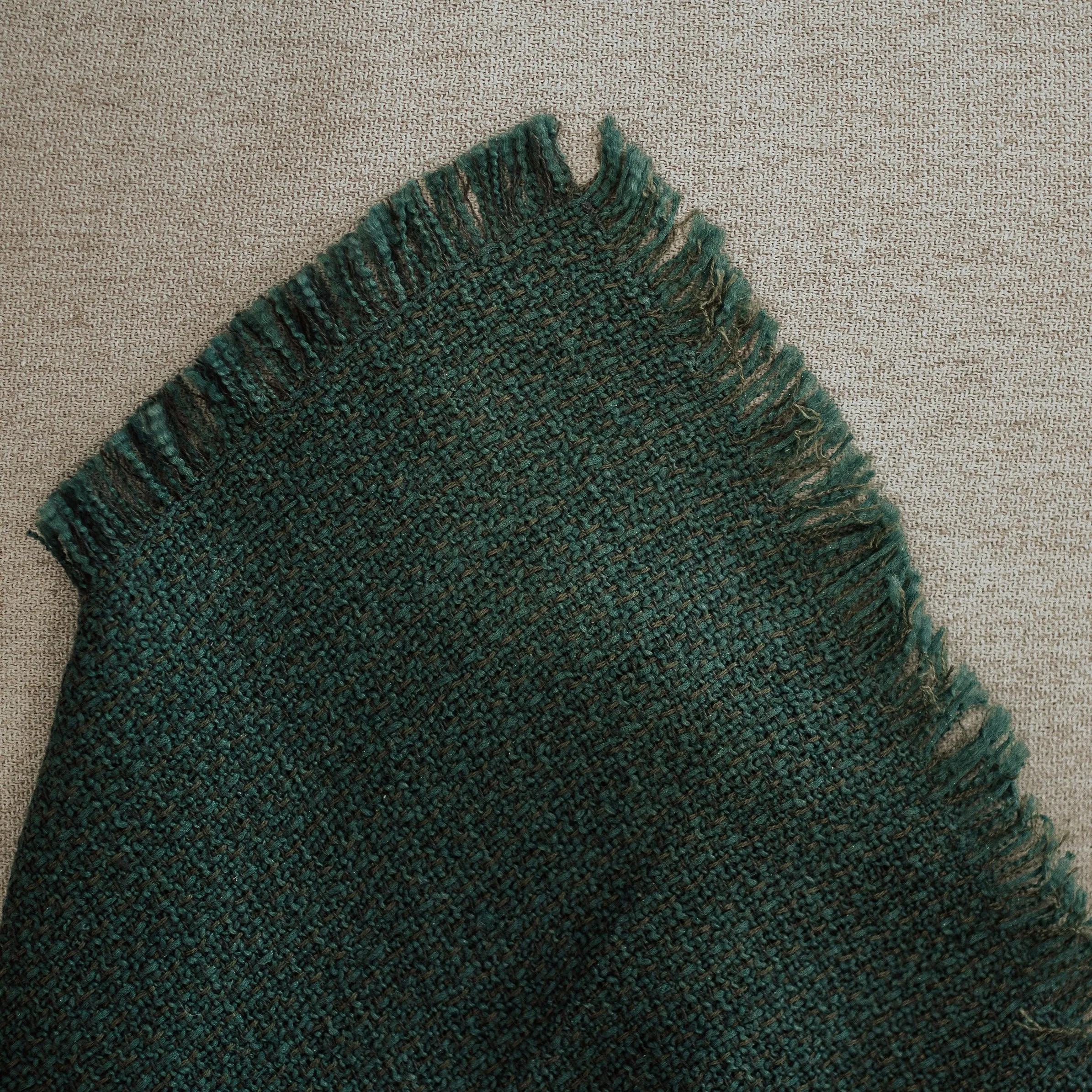 Plain Color Textured Throw Blankets 52" X 70"  1.5" FRINGE