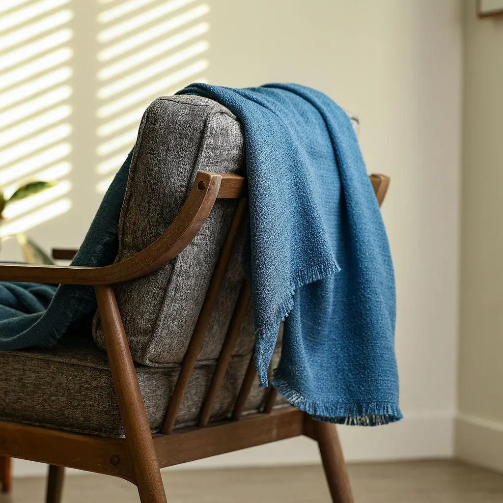 Plain Color Textured Throw Blankets 52" X 70"  1.5" FRINGE