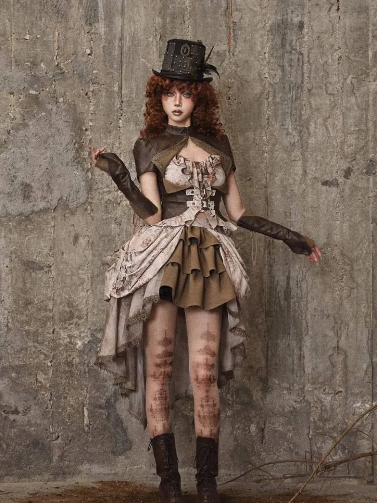 Pleated tail skirt【s0000008167】