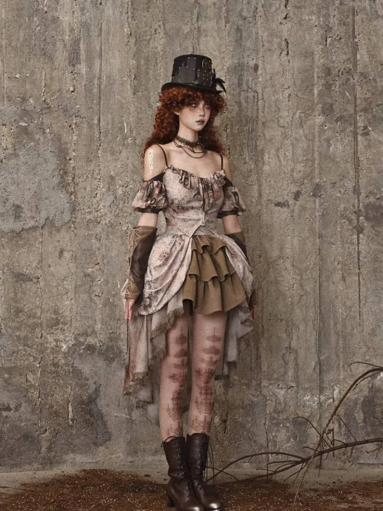 Pleated tail skirt【s0000008167】