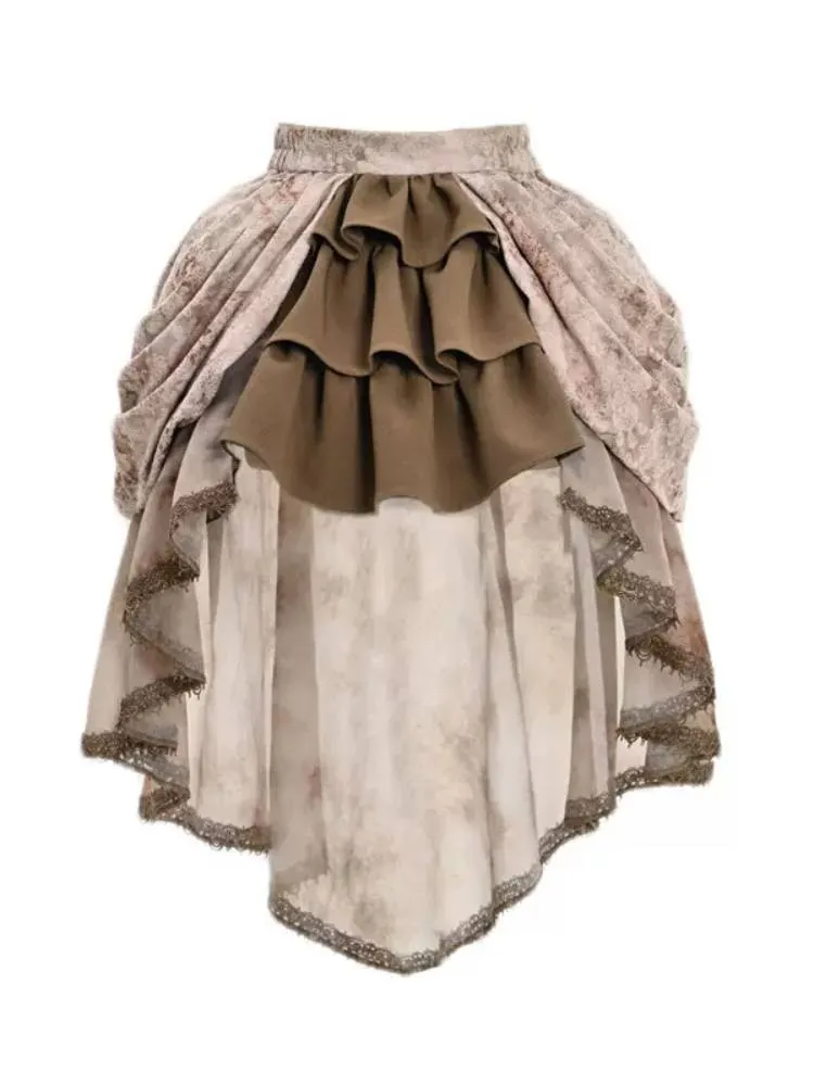 Pleated tail skirt【s0000008167】