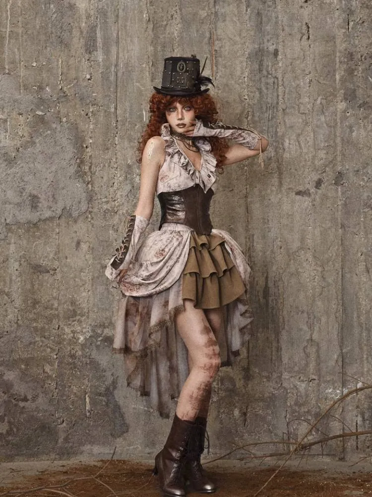 Pleated tail skirt【s0000008167】