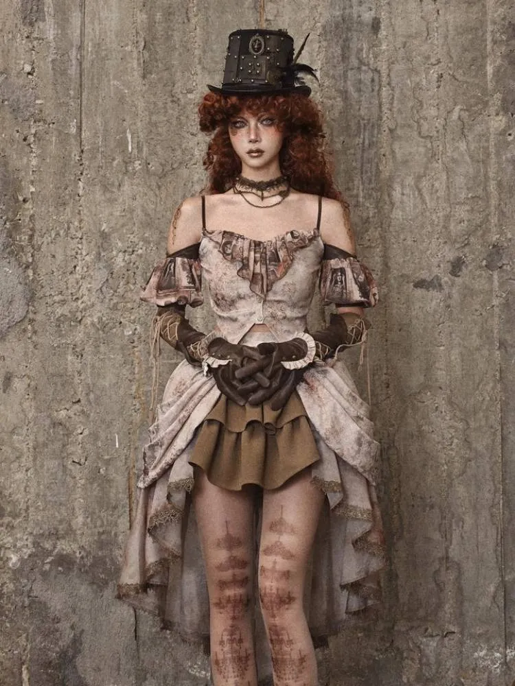 Pleated tail skirt【s0000008167】
