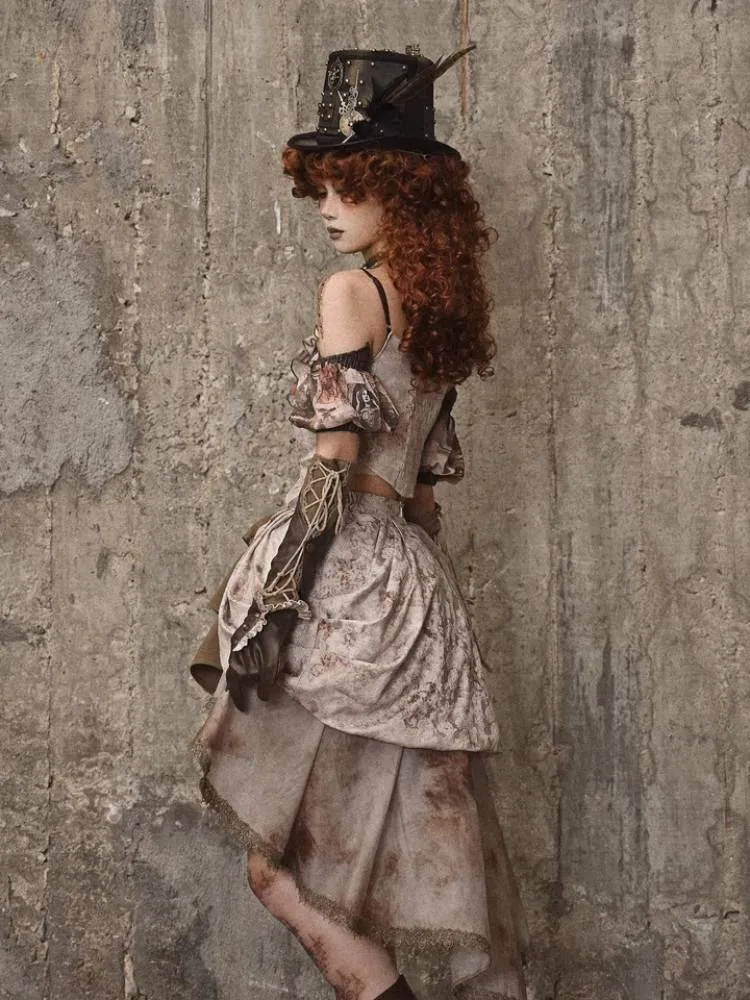 Pleated tail skirt【s0000008167】