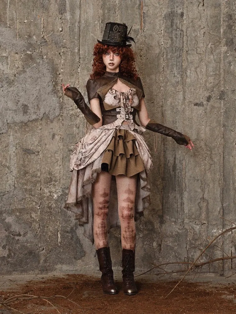 Pleated tail skirt【s0000008167】