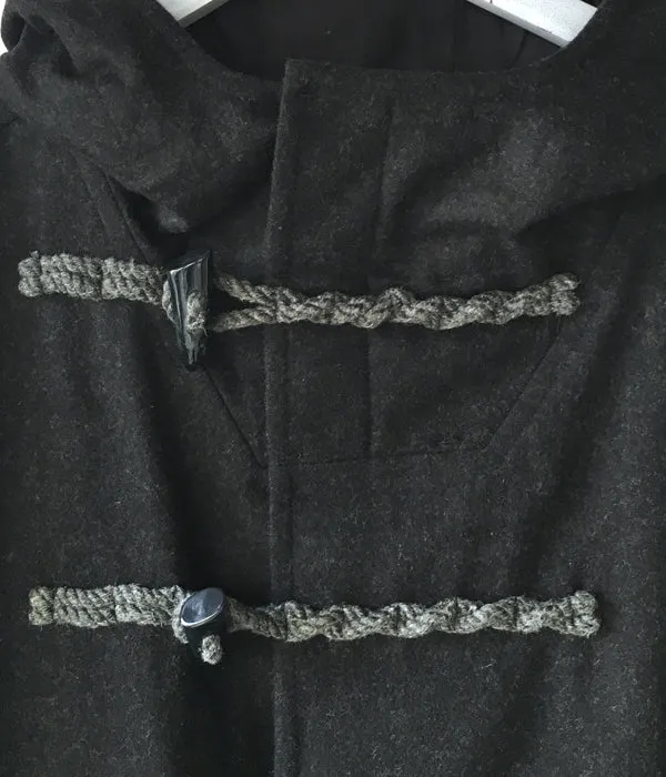POLYPLOID/DUFFLE COAT C  (BLACK MELANGE)