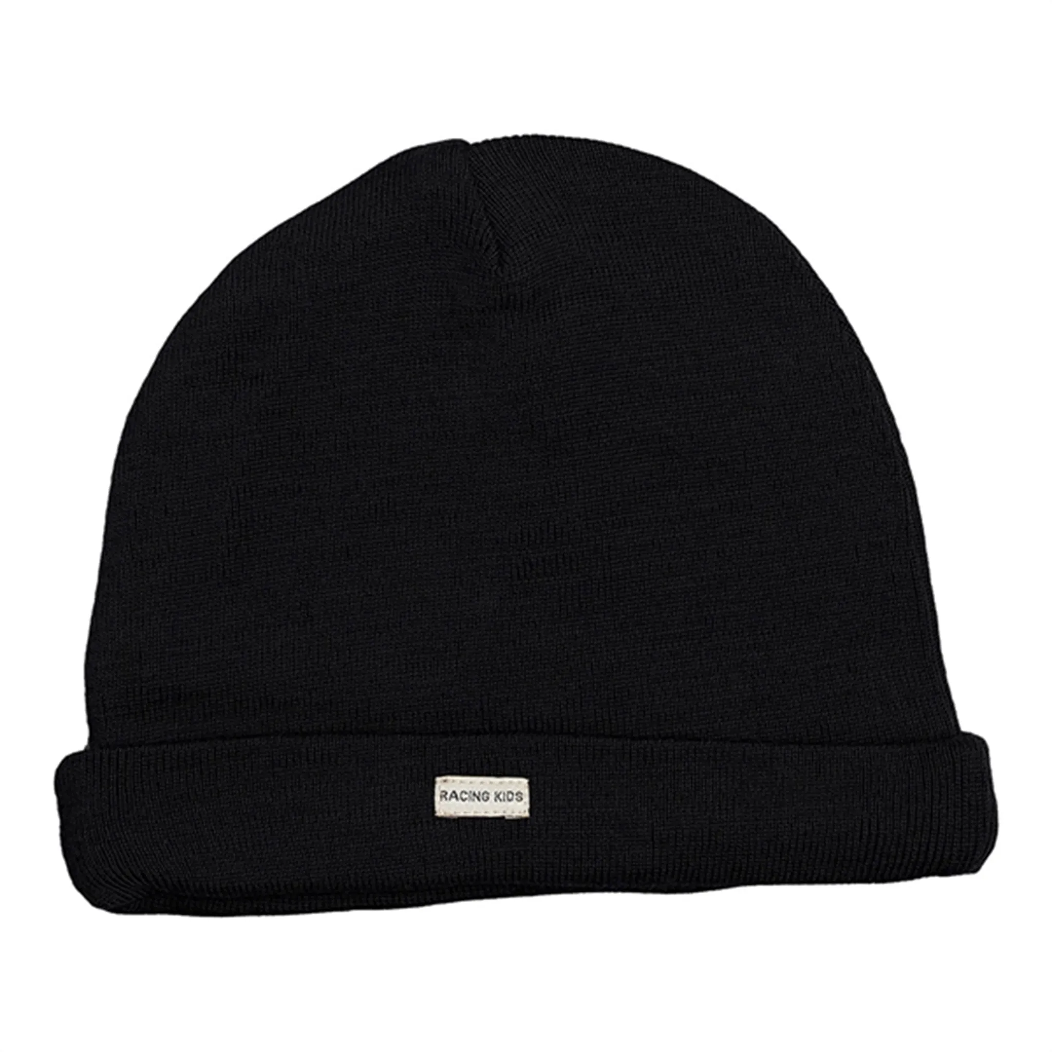 Racing Kids Beanie Wool/Cotton Black